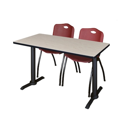 Cain Rectangle Tables > Training Tables > Cain Training Table & Chair Sets, 48 W, 24 L, 29 H, Maple MTRCT4824PL47BY